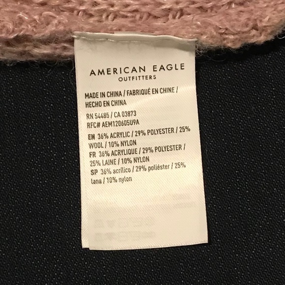 🦅 AMERICAN EAGLE 🧶 Waffle Knit 3/4 Zip Sweater - Picture 5 of 7